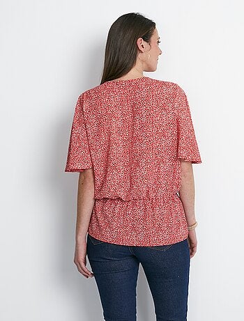 Chemise à basque imprimé pois - Afibel