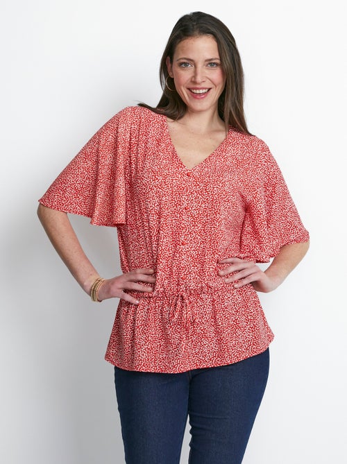 Chemise à basque imprimé pois - Afibel - Kiabi