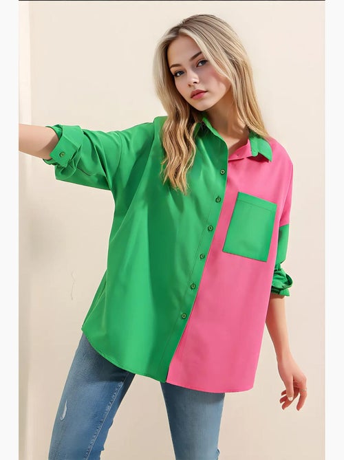 Chemise à blocs de couleurs bdart - Kiabi Chemise à blocs de couleurs bdart - Kiabi