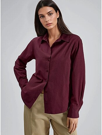 Chemise à boutons, coupe décontractée, col chemise busem