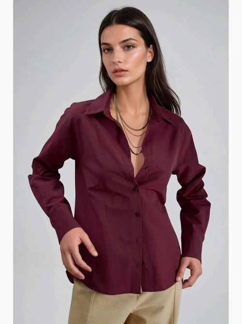 Chemise à boutons, coupe décontractée, col chemise busem - Kiabi Chemise à boutons, coupe décontractée, col chemise busem - Kiabi