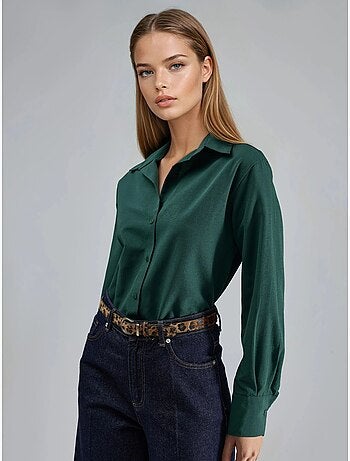 Chemise à boutons, coupe décontractée, col chemise busem