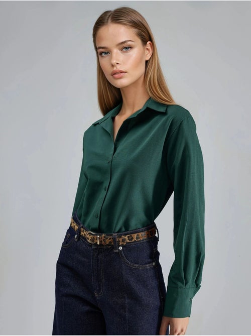 Chemise à boutons, coupe décontractée, col chemise busem - Kiabi