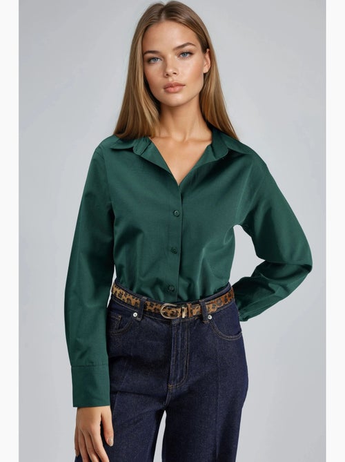 Chemise à boutons, coupe décontractée, col chemise busem - Kiabi