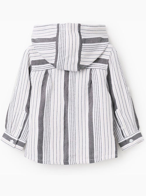 Chemise à Capuche à Rayures en Relief - Kiabi