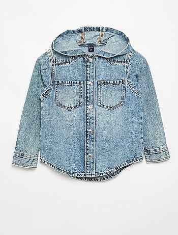 Chemise à capuche en denim