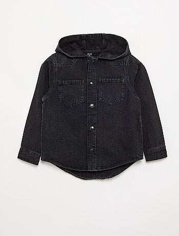 Chemise à capuche en denim