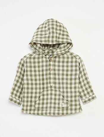 Chemise à capuche et avec poche kangourou