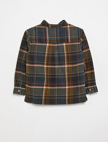 Chemise à carreau en flanelle à capuche