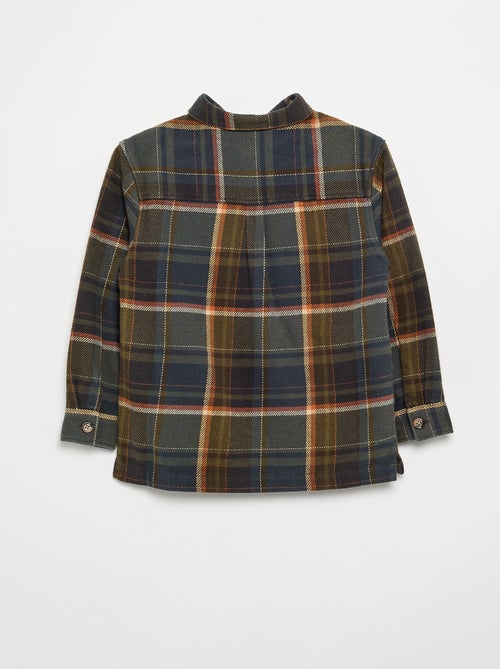Chemise à carreau en flanelle à capuche - Kiabi