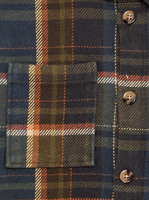 Chemise à carreau en flanelle à capuche - Kiabi