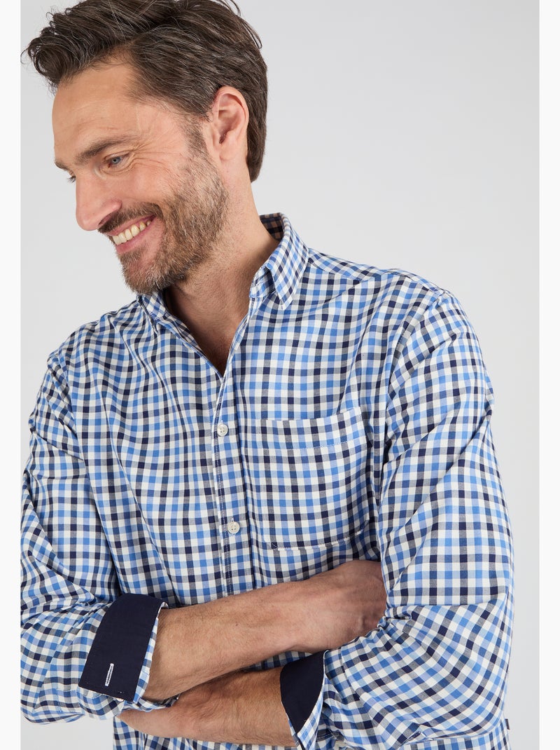 Chemise à carreaux - Damart Bleu - Kiabi