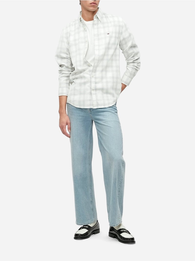 Chemise à carreaux - Tommy jeans Blanc - Kiabi