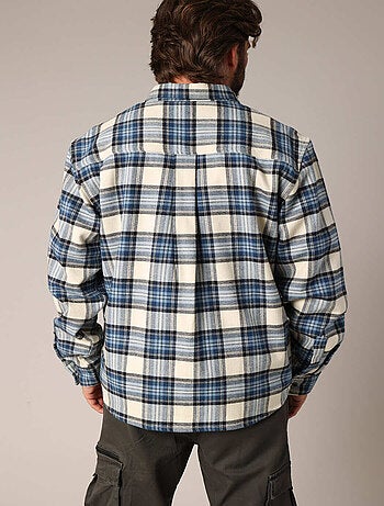 Chemise à carreaux 100% coton avec poche poitrine boutonnée. 'Deeluxe'