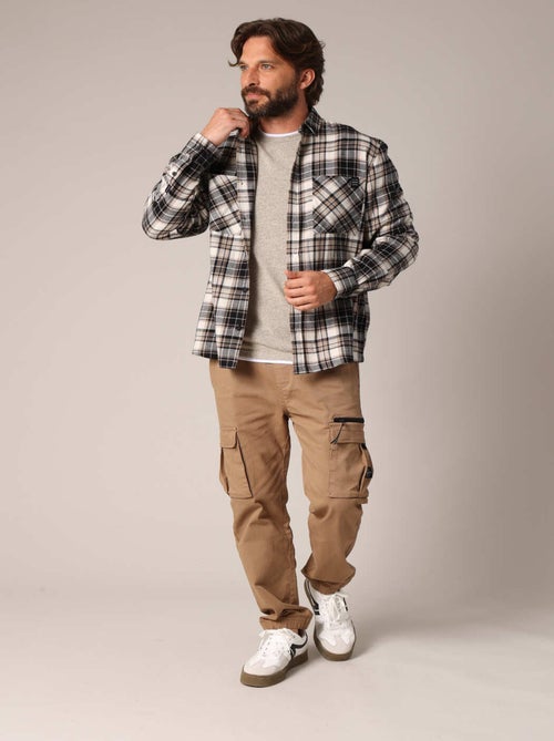 Chemise à carreaux 100 % coton
 'Deeluxe' - Kiabi