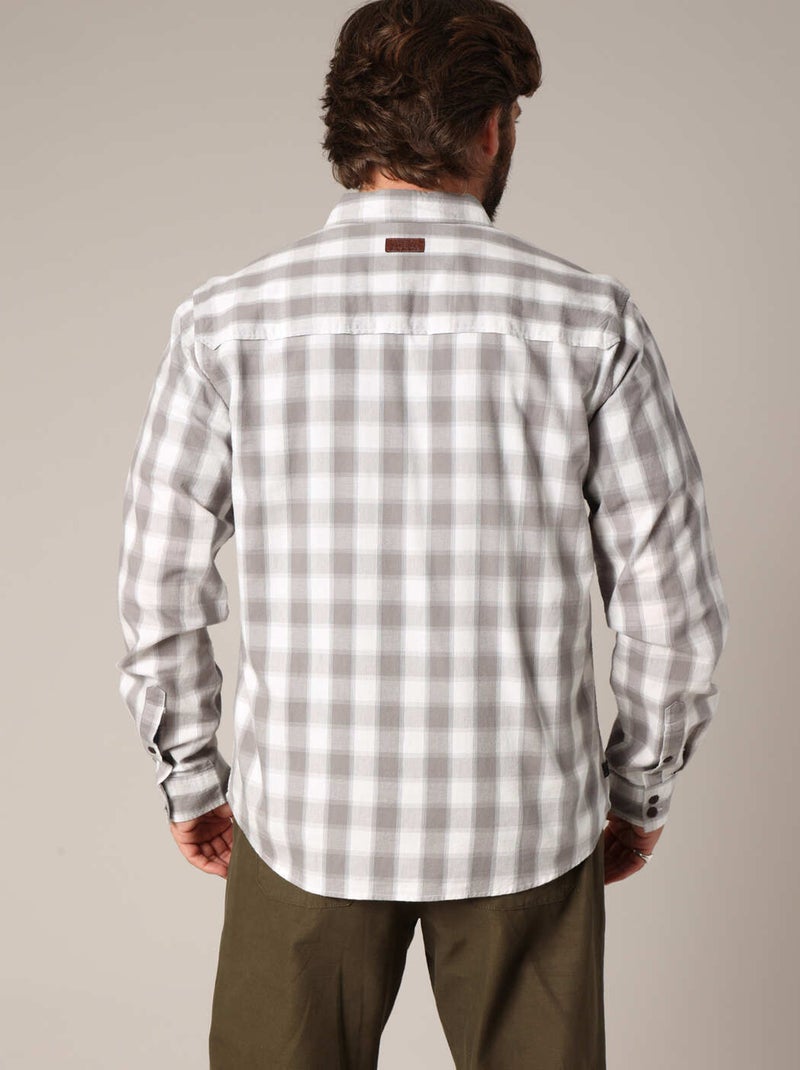 Chemise à carreaux 100 % coton 'Deeluxe' Gris - Kiabi