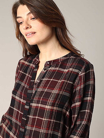 Chemise à carreaux à manches longues
'Deeluxe'