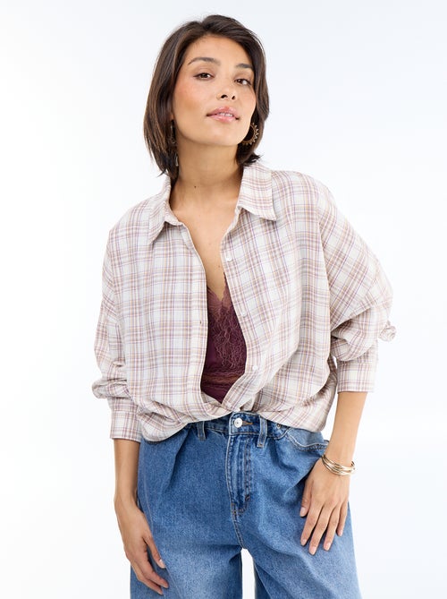 Chemise à carreaux - Kiabi