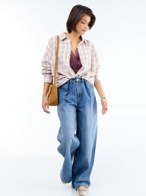 Chemise à carreaux - Kiabi