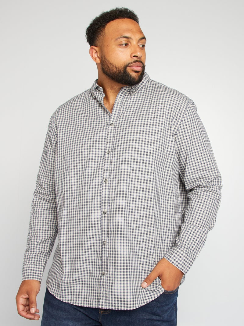 Chemise Homme Micros Richie Rich à Carreaux Bleu Turquoise - Taille S - Neuve