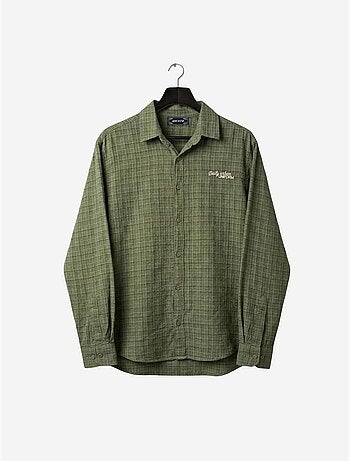 Chemise à carreaux boutonnée pour homme giesto