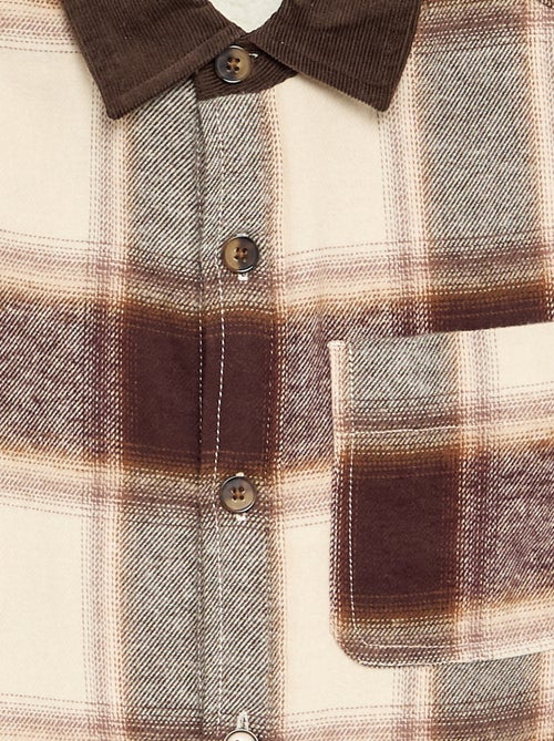 Chemise à carreaux doublée - Kiabi