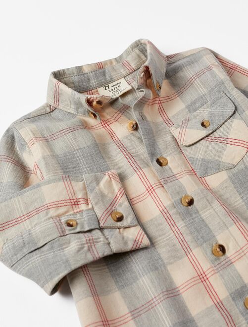 Chemise à Manches Courtes Et Col Mao Bébé Garçon Blanc Chine