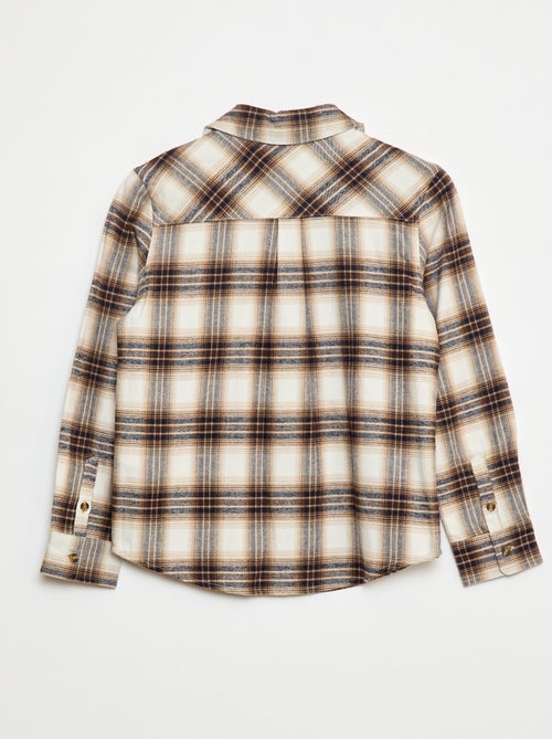 Chemise à carreaux en flanelle - Kiabi