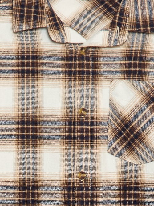 Chemise à carreaux en flanelle - Kiabi