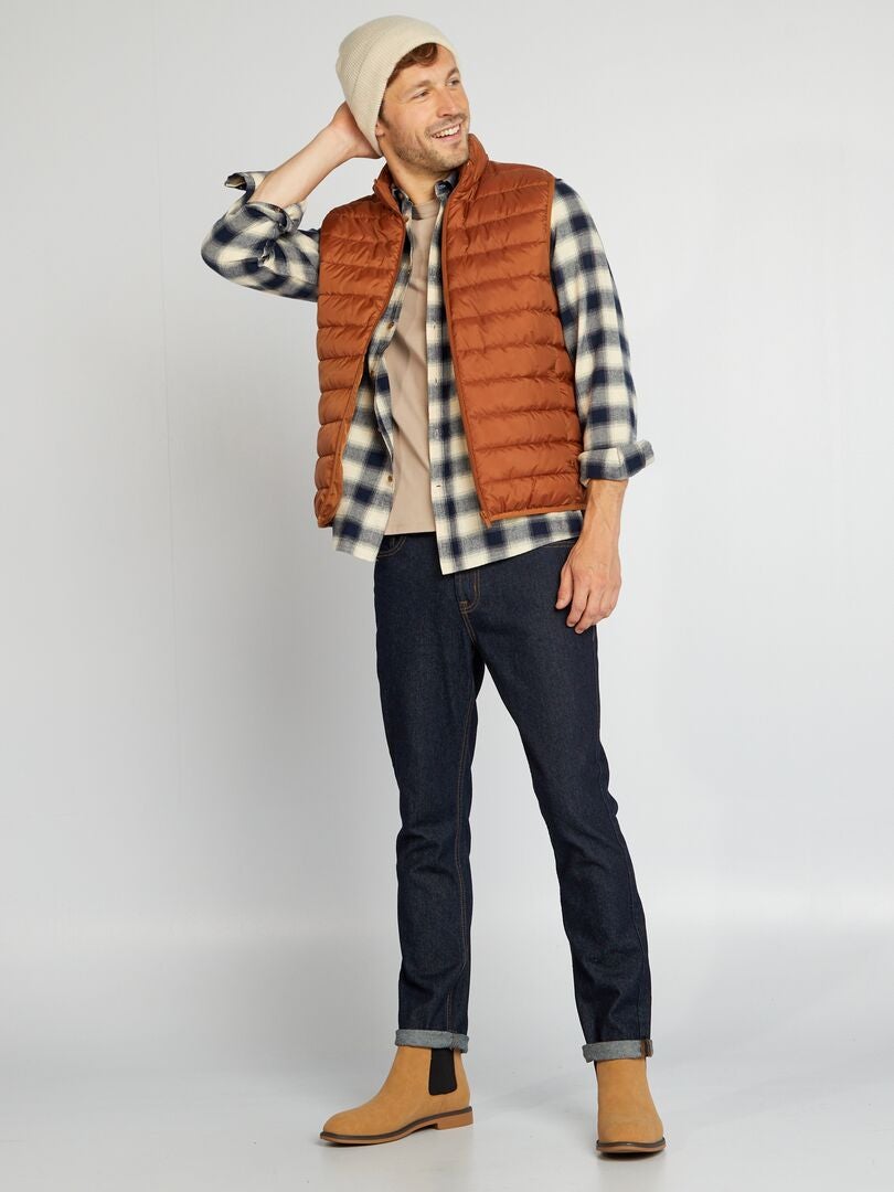 Chemise En Flanelle à Carreaux Virgil Abloh (Off-White) - Blanc Cassé/bleu - Taille S - Occasion Excellente