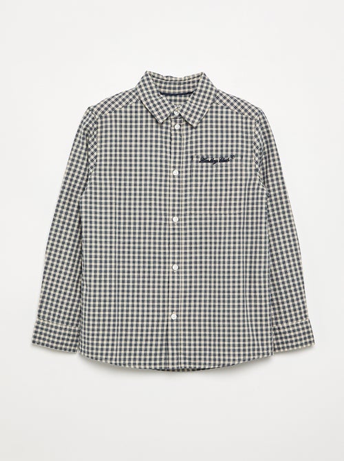 Chemise à carreaux en flanelle - Kiabi