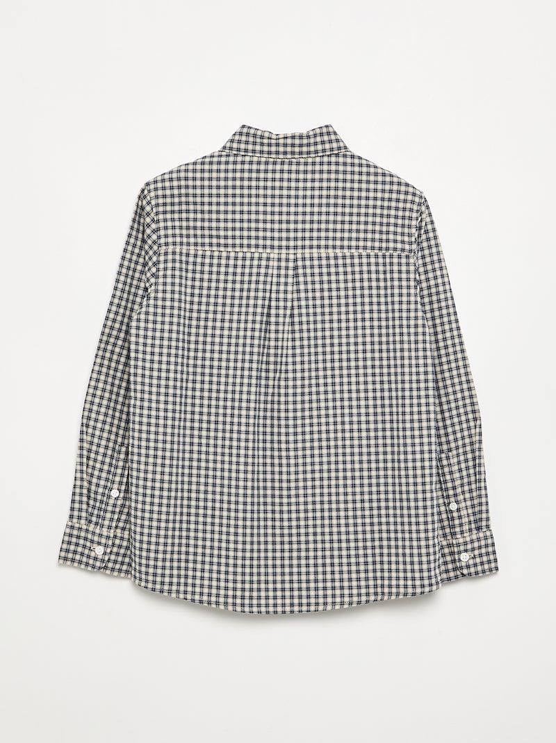 Chemise à carreaux en flanelle Blanc - Kiabi