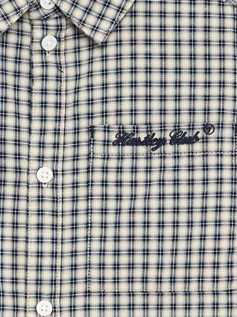 Chemise à carreaux en flanelle Blanc - Kiabi