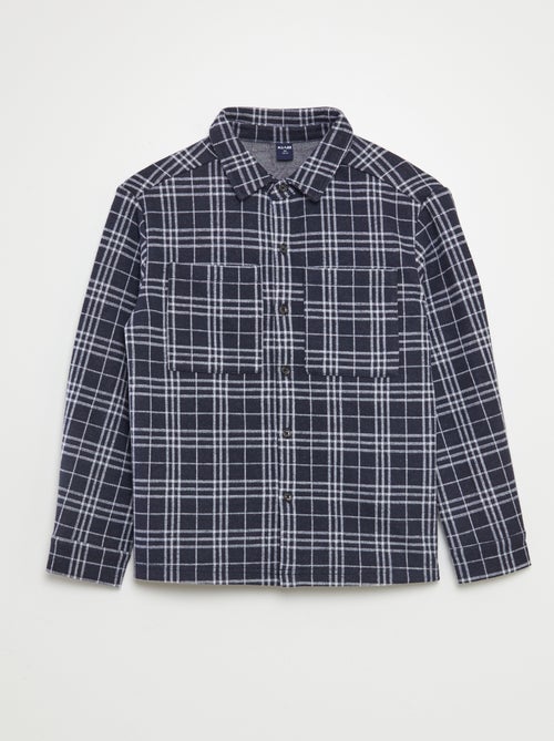 Chemise à carreaux en flanelle - Kiabi