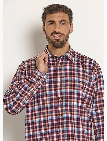Chemise à carreaux en flanelle chaude - Afibel