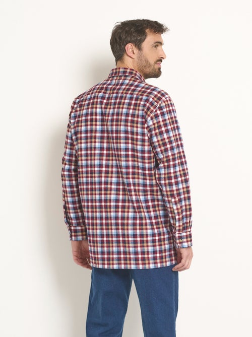 Chemise à carreaux en flanelle chaude - Afibel - Kiabi