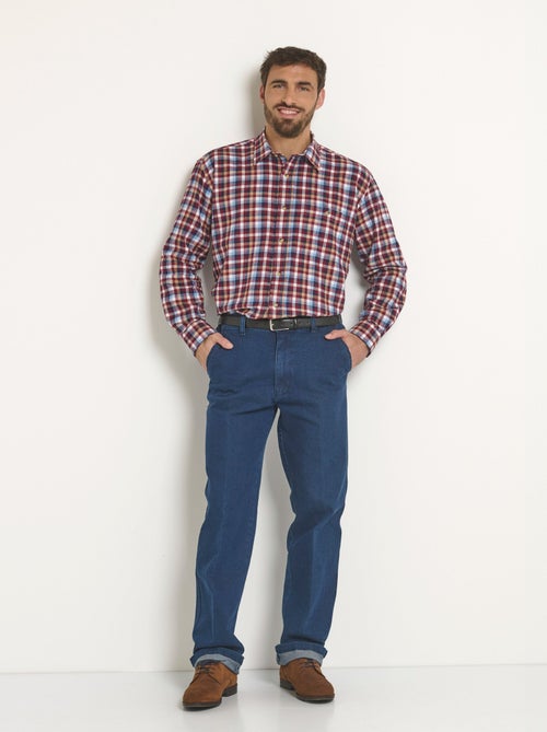 Chemise à carreaux en flanelle chaude - Afibel - Kiabi