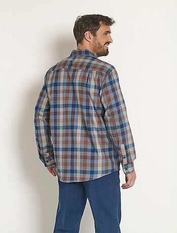 Chemise à carreaux en flanelle chaude