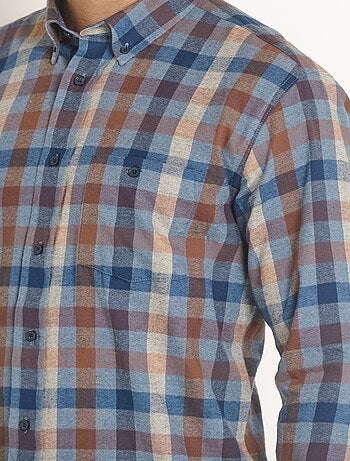 Chemise à carreaux en flanelle chaude