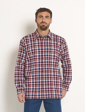 Chemise à carreaux en flanelle chaude