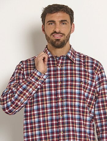 Chemise à carreaux en flanelle chaude