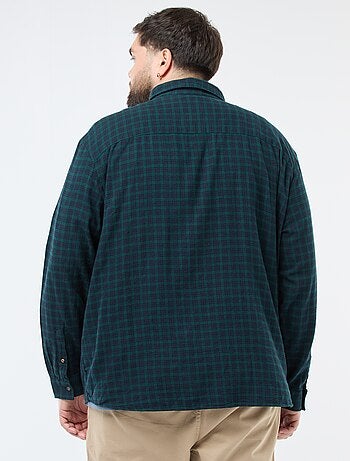Chemise à carreaux en flanelle de coton