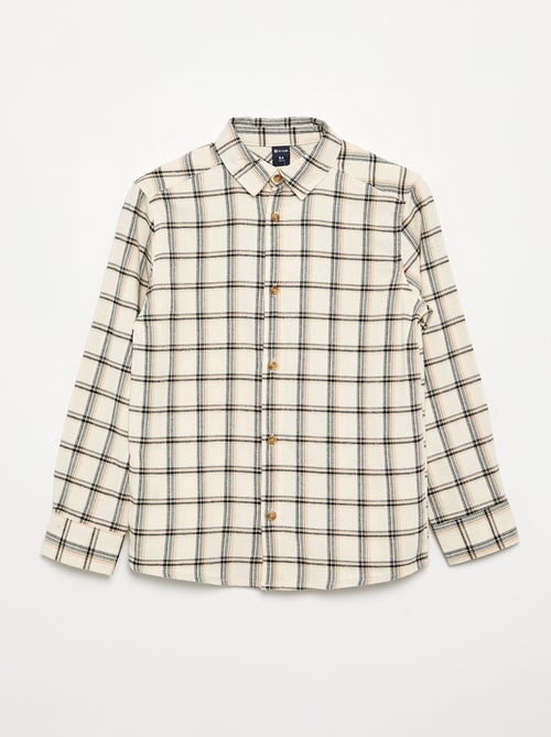 Chemise à carreaux en flanelle - Kiabi Chemise à carreaux en flanelle - Kiabi