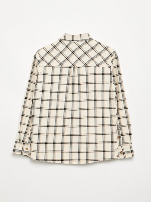 Chemise à carreaux en flanelle - Kiabi Chemise à carreaux en flanelle - Kiabi