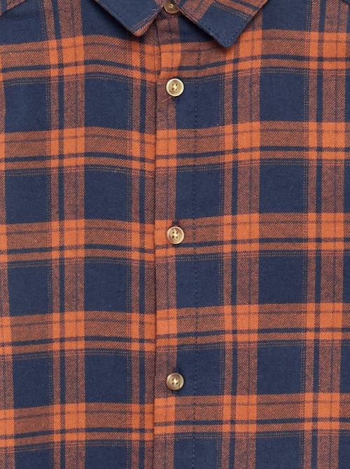 Chemise à carreaux en flanelle - Kiabi