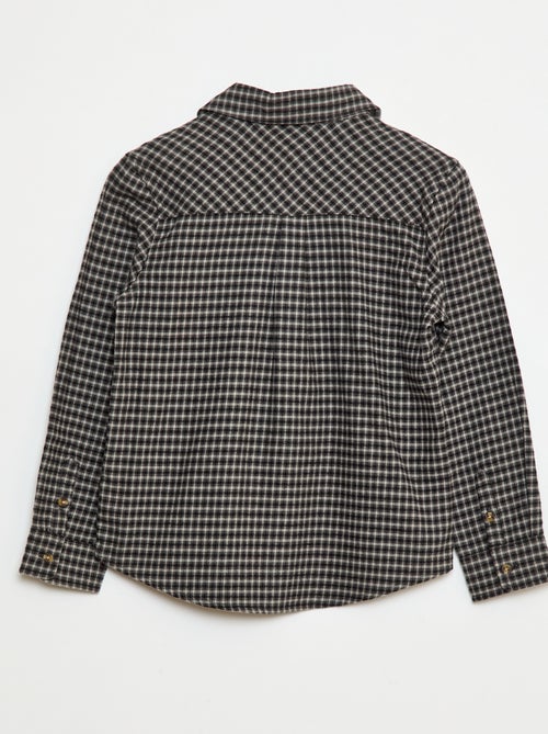 Chemise à carreaux en flanelle - Kiabi