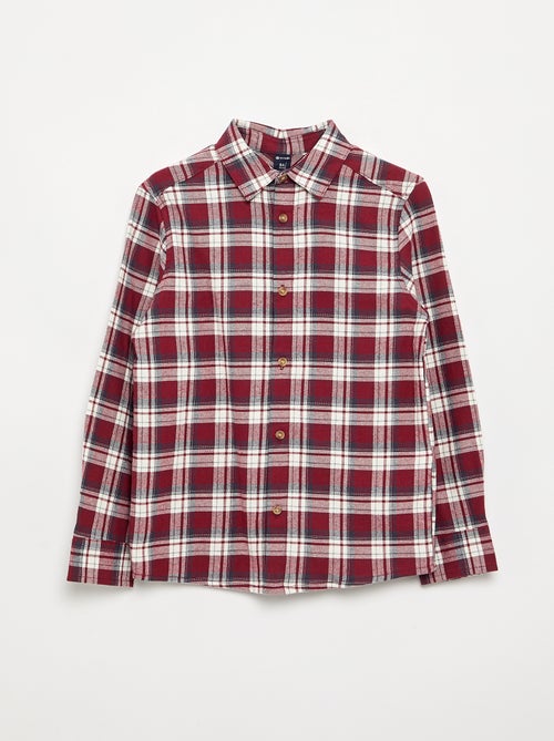 Chemise à carreaux en flanelle - Kiabi Chemise à carreaux en flanelle - Kiabi
