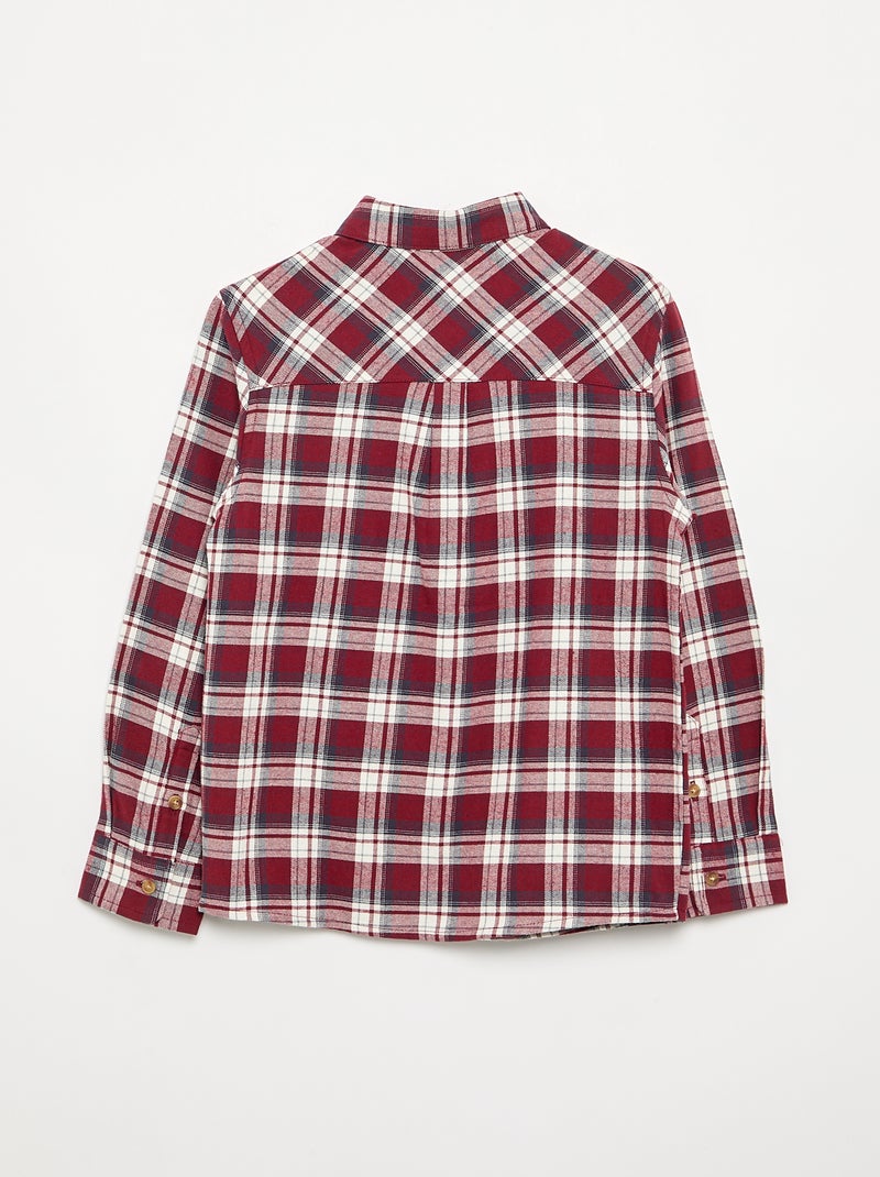 Chemise à carreaux en flanelle Rouge - Kiabi