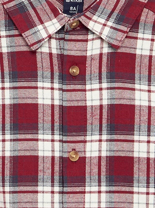Chemise à carreaux en flanelle - Kiabi Chemise à carreaux en flanelle - Kiabi