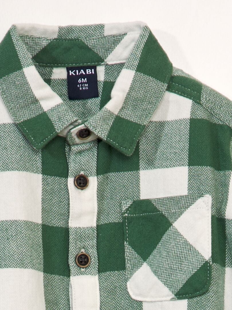 Chemise à Carreaux En Flanelle Vert Homme - Columbia